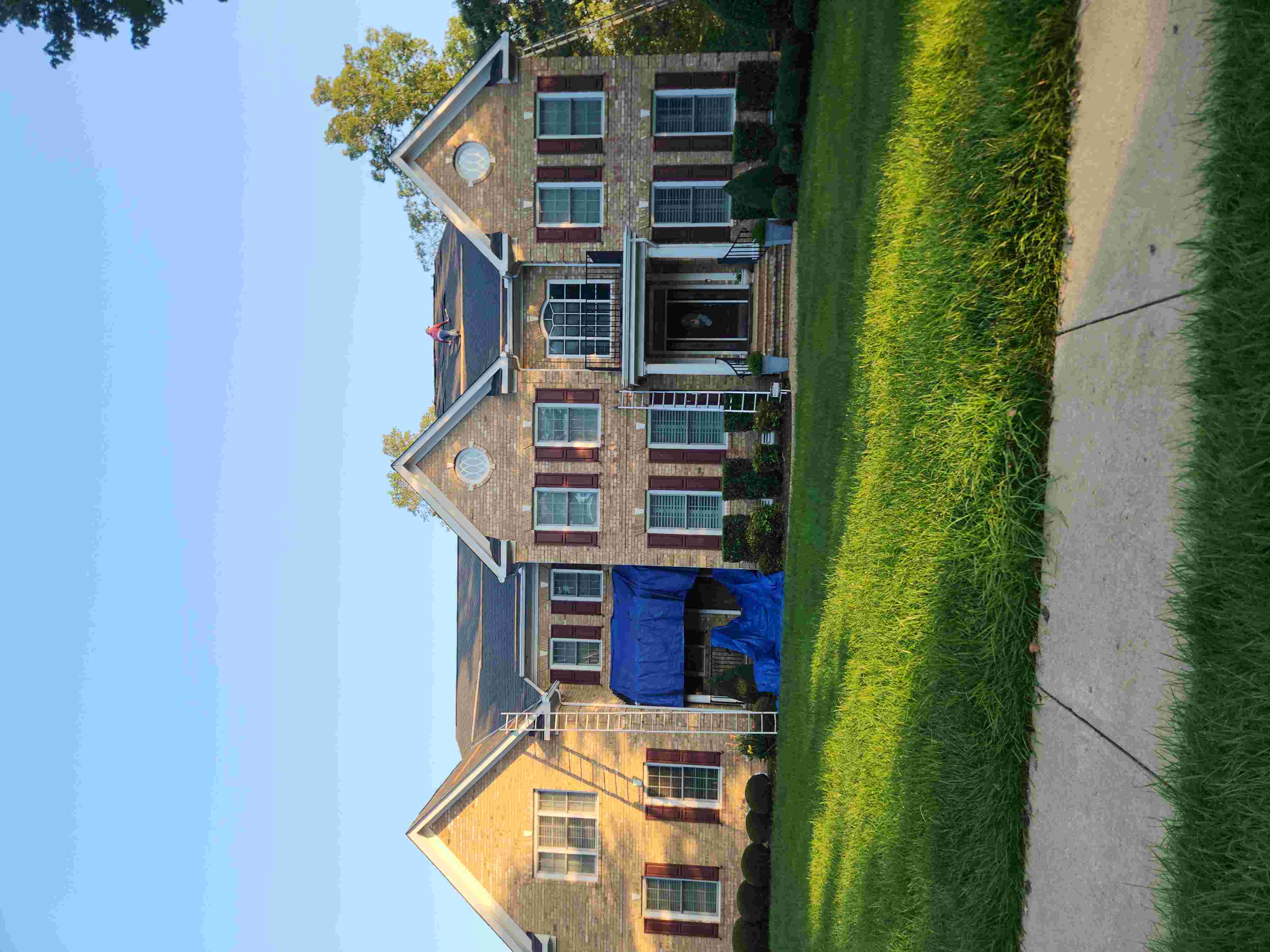 Roof repair after storm damage on a home in Winston-Salem NC