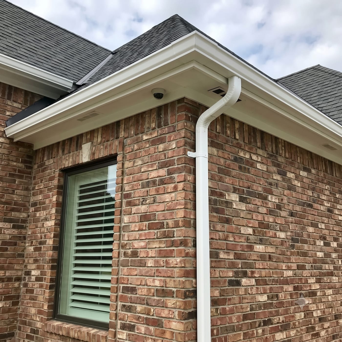 Seamless aluminum gutters installed on a home in Winston-Salem NC