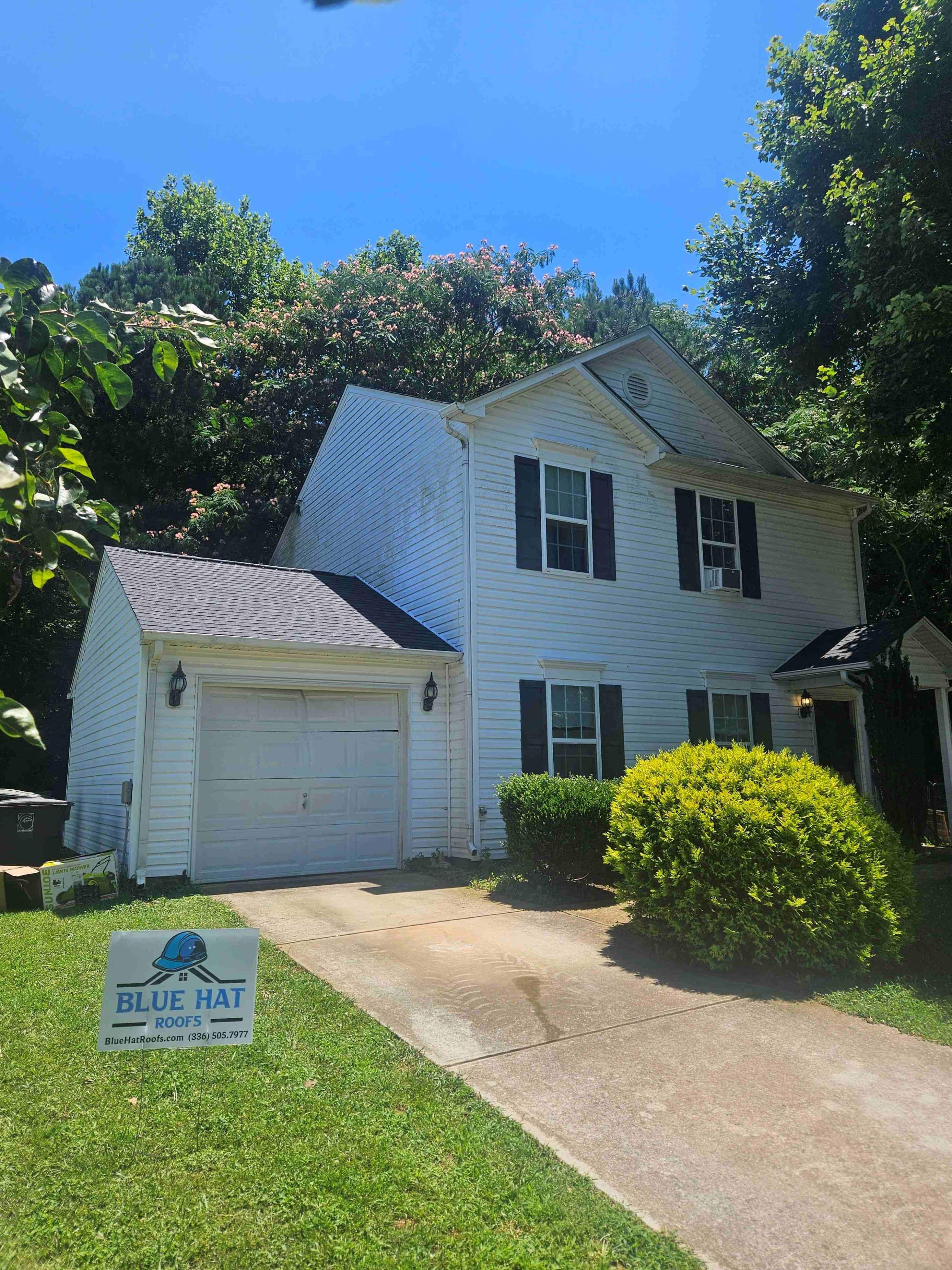 Completed Blue Hat Roofing project 6 in the Winston-Salem NC area